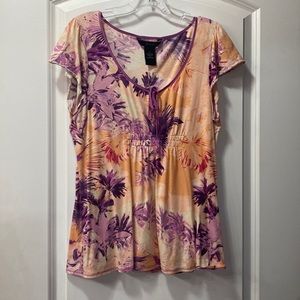 Calvin Klein Floral Top Size Large FREE SHIP